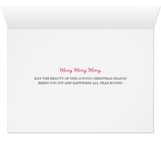 かわいいパグスメリークリスマスホリデーおもしろいグリーティング (内部横(下))