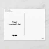 かわいいパグダデ |と独身のItバレンタインを愛する シーズンポストカード (裏面)