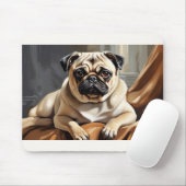 かわいいパグデザインfor愛犬家 マウスパッド (マウス)