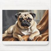かわいいパグデザインfor愛犬家 マウスパッド (正面)