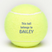 かわいいパグドッグマンガパーソナライズされたー テニスボール (裏面)