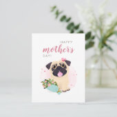 かわいいパグハッピーマザーズデイカード カード (スタンド正面)