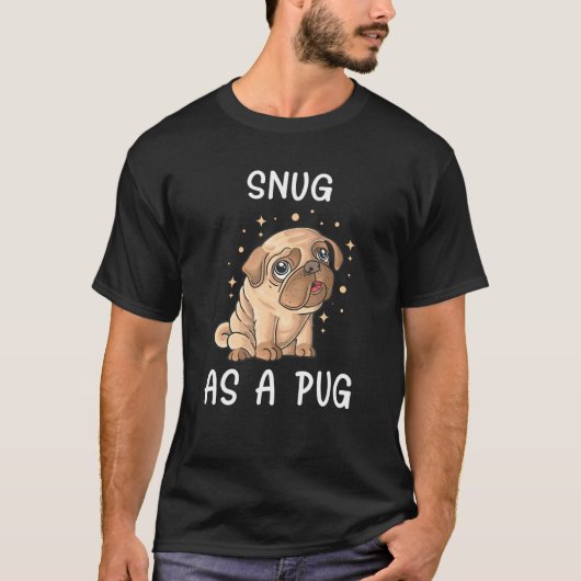 かわいいパグパジャマPug Pug Dog Tシャツ (正面)