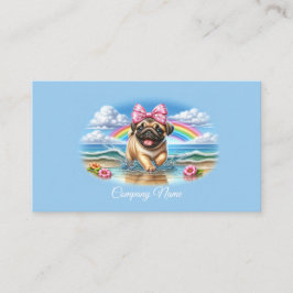 かわいいパグパピーをアットアトロピカルビーチ 名刺