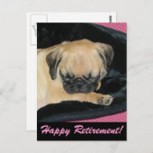 かわいいパグパピー ポストカード (正面/裏面)