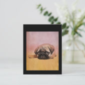 かわいいパグパピー | Pug愛犬家ギフト サンキューカード (スタンド正面)