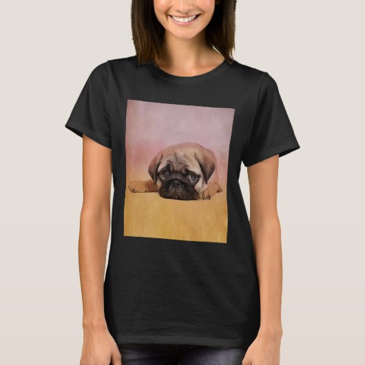かわいいパグパピー | Pug愛犬家ギフト Tシャツ (正面)