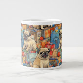 かわいいパグマグ ジャンボコーヒーマグカップ (正面)