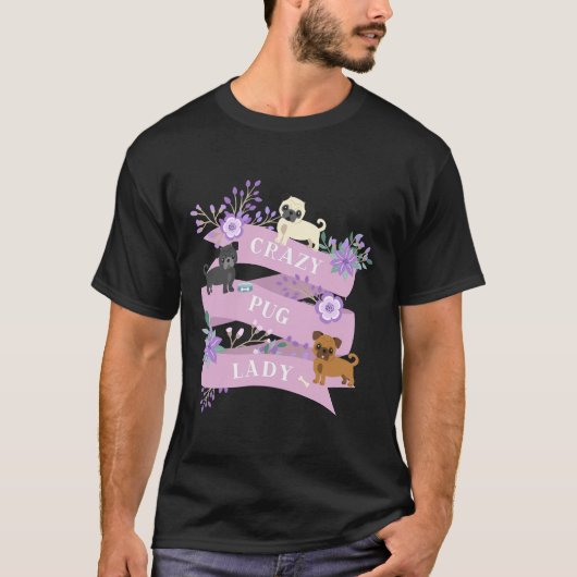 かわいいパグマニアレディ 701 Tシャツ (正面)