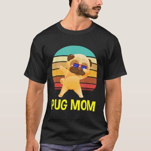 かわいいパグママのギフト 犬好き ペットオーナー ママ Tシャツ (正面)