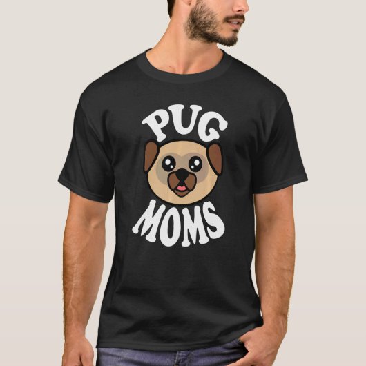 かわいいパグママ Tシャツ (正面)