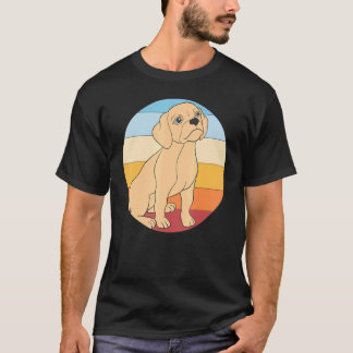 かわいいパグル 犬の飼い主 ペット 動物 レトロ パグル Tシャツ