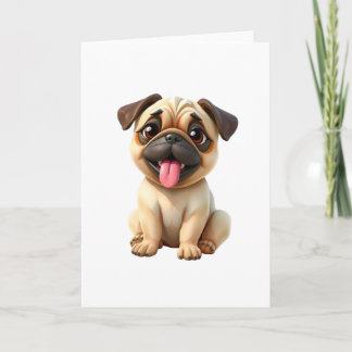 かわいいパグ犬 シーズンカード