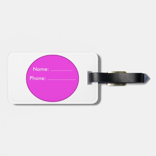 かわいいパグ犬 ラゲッジタグ (裏面横)