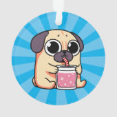 かわいいパグ オーナメント (裏面)