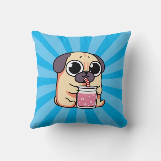 かわいいパグ クッション (裏面)