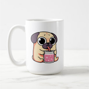 かわいいパグ コーヒーマグカップ