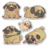 かわいいパグ シール (正面)