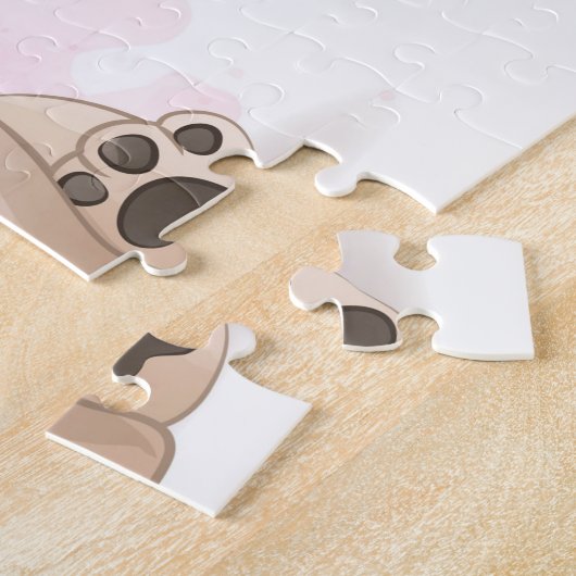 かわいいパグ ジグソーパズル (側面)
