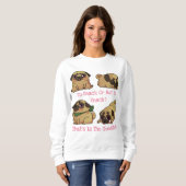 かわいいパグ スウェットシャツ (正面フル)