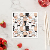 かわいいパグ スタンダードカクテルナプキン (インサイチュ)