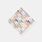 かわいいパグ スタンダードカクテルナプキン (角)