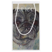 かわいいパグ スモールペーパーバッグ (裏面)