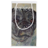 かわいいパグ スモールペーパーバッグ (正面)