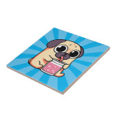 かわいいパグ タイル (側面)