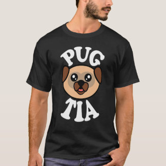 かわいいパグ ティア Tシャツ