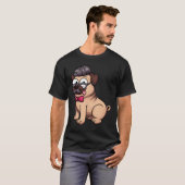 かわいいパグ ヒップスター クラシック 602 Tシャツ (正面フル)