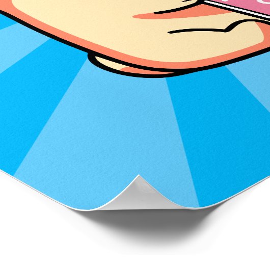 かわいいパグ ポスター (角)