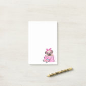かわいいパグ ポストイット (デスク上)