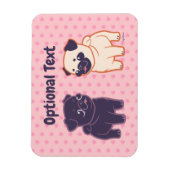 かわいいパグ マグネット (縦)