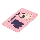 かわいいパグ マグネット (左側)