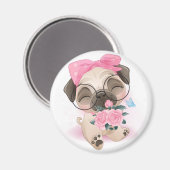 かわいいパグ マグネット (正面/裏面)