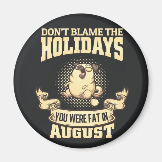 かわいいパグ マグネット (正面)