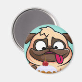 かわいいパグ マグネット (正面/裏面)