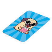 かわいいパグ マグネット (左側)