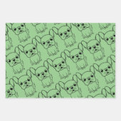 かわいいパグ ラッピングペーパーシート (正面3)