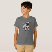 かわいいパグ ロボット キッズTシャツ Tシャツ (正面フル)