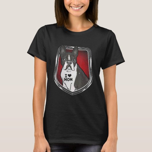 かわいいパグ 愛するお母さん Tシャツ (正面)