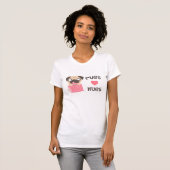 かわいいパグ 抱擁 愛 Tシャツ (正面フル)