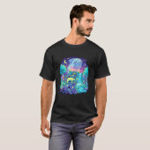 かわいいパグ 月 おもしろい 若者 人生 パパ ママ 月 メメ Tシャツ (正面フル)