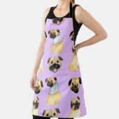 かわいいパグ，男の子の女の子&子供，犬愛好家，犬の贈り物 エプロン (インサイチュ)