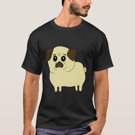 かわいいパグ 709 Tシャツ (正面)