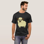 かわいいパグ 709 Tシャツ (正面フル)