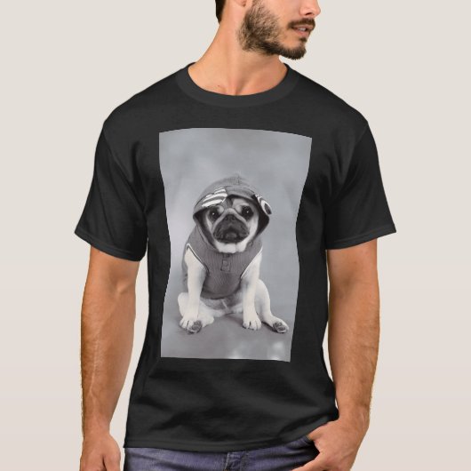 かわいいパグ Tシャツ (正面)