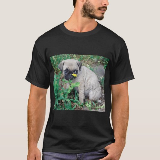 かわいいパグ Tシャツ (正面)