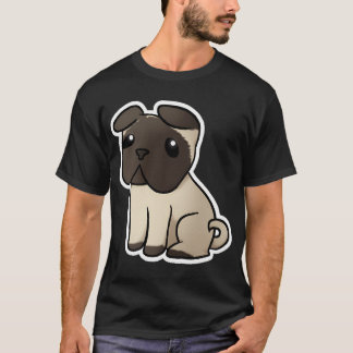 かわいいパグ Tシャツ
